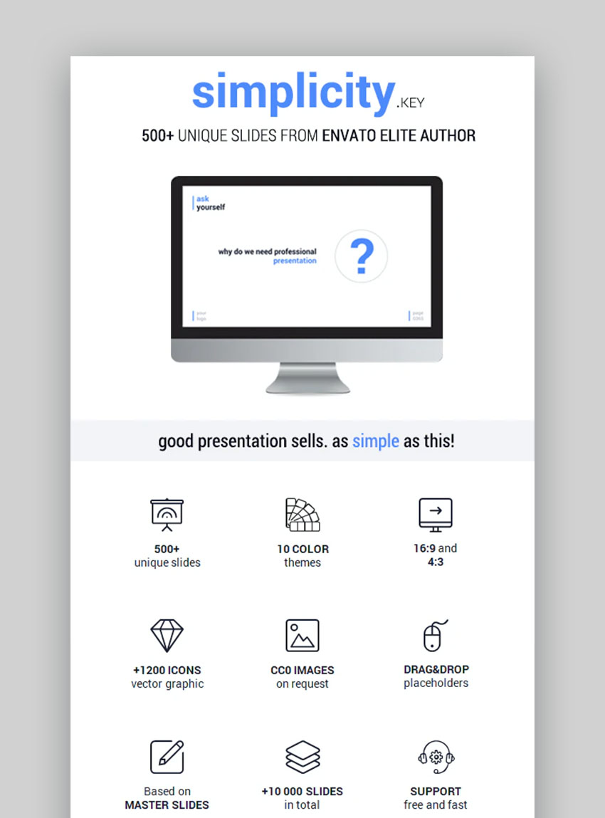 Simplicity Keynote Mac Presentation Template